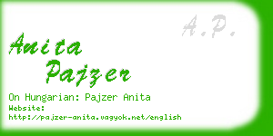 anita pajzer business card